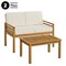 Alaterre Furniture Okemo Weather-Resistant Acacia Wood Outdr Patio Set - 2 Seater Couch, Coffee Table, Cream Cushions ANOK0313ANO - alternate 17